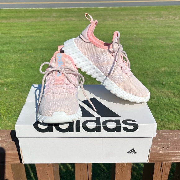 Adidas Kids Girls Kaptir Flow Clear Pink Cloud White Sneakers - Picture 1 of 10